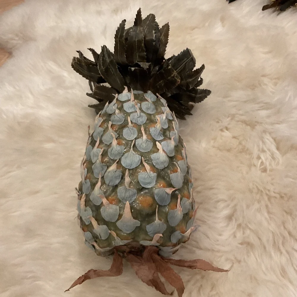 Vintage Faux Pineapple Tropical Fruit Realistic Food Staging